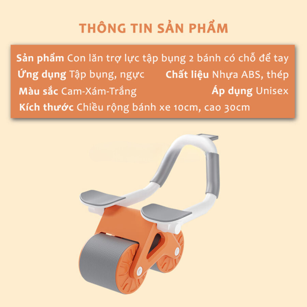 Con Lăn Trợ Lực Tập Bụng 2 Bánh Thế Hệ Mới, Dụng Cụ Plank Giảm Mỡ Bụng Tại Nhà Có Đồng Hồ, Thiết Kế Để Tay Tiện Dụng - HÀNG chính hãƞg MINIIN