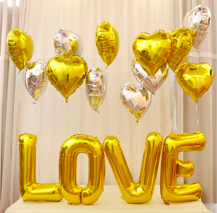 Bóng chữ LOVE cỡ đại 70cm trang trí phòng cưới cầu hôn tỏ tình