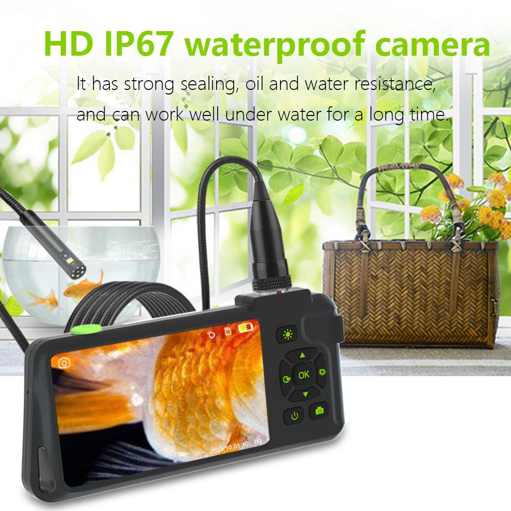 Máy ảnh nội soi kỹ thuật số nội soi công nghiệp HD1080P 4.5 "màn hình IPS IP67 không thấm nước Dual