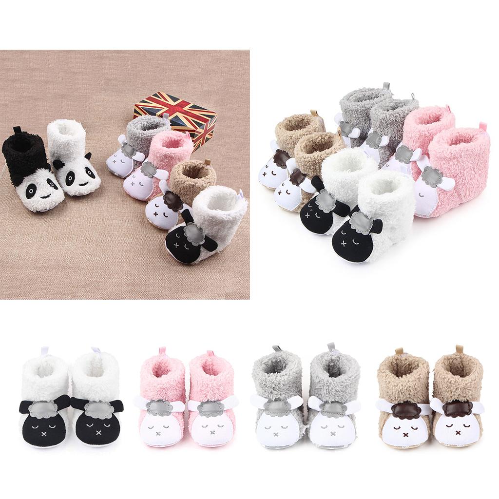 Cute Cartoon Animal Unisex Kids Fleece Shoes Baby