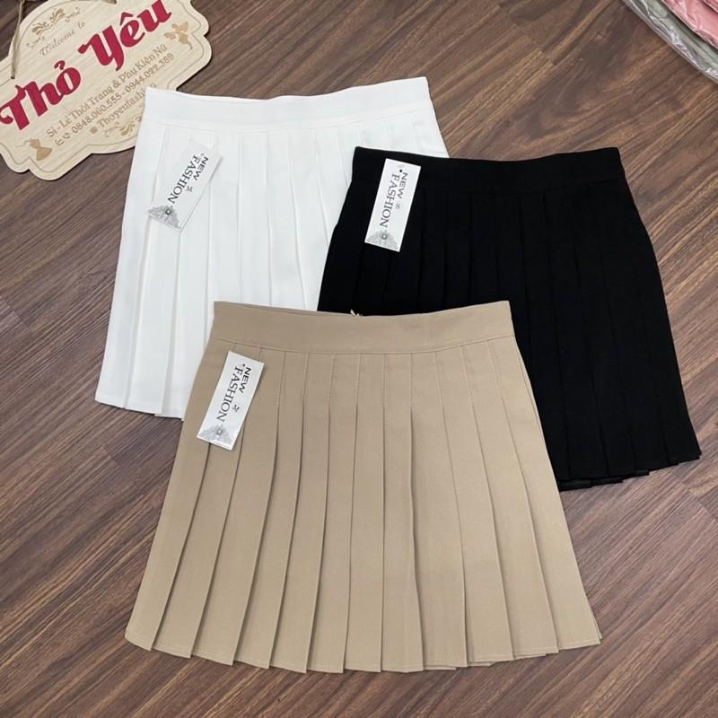 Chân Váy Thời Trang Nữ Tennis Ngắn Xếp Ly Khóa Kéo Phía Sau -088