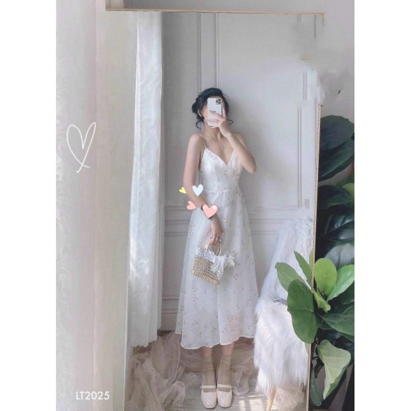 Váy maxi trắng dự tiệc đi biển dạo phố cực đẹp (kèm ảnh+clip thật