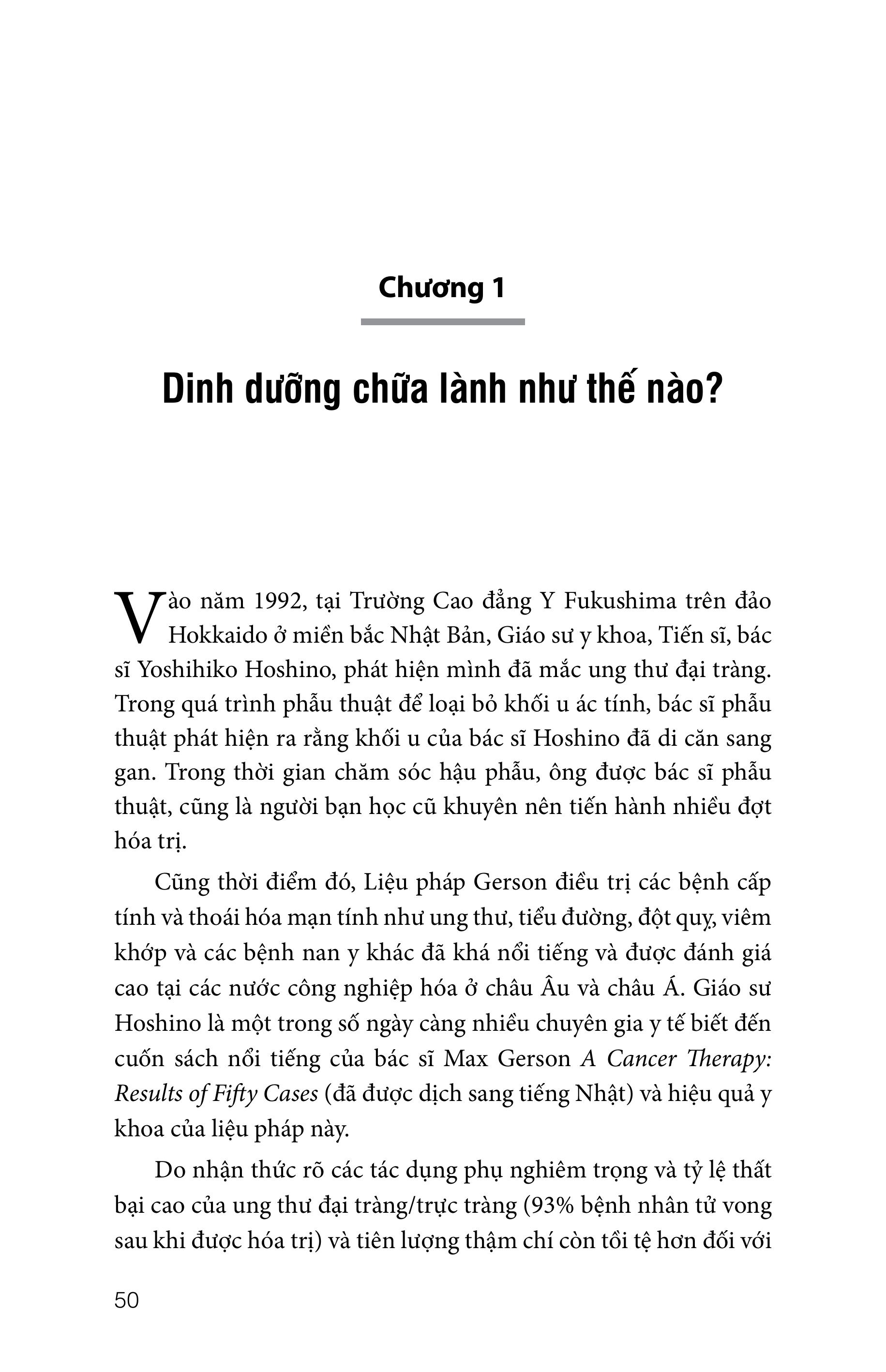 Liệu Pháp Gerson: Chương Trình Dinh Dưỡng Dành Cho Bệnh Nhân Ung Thư Và Các Căn Bệnh Khác