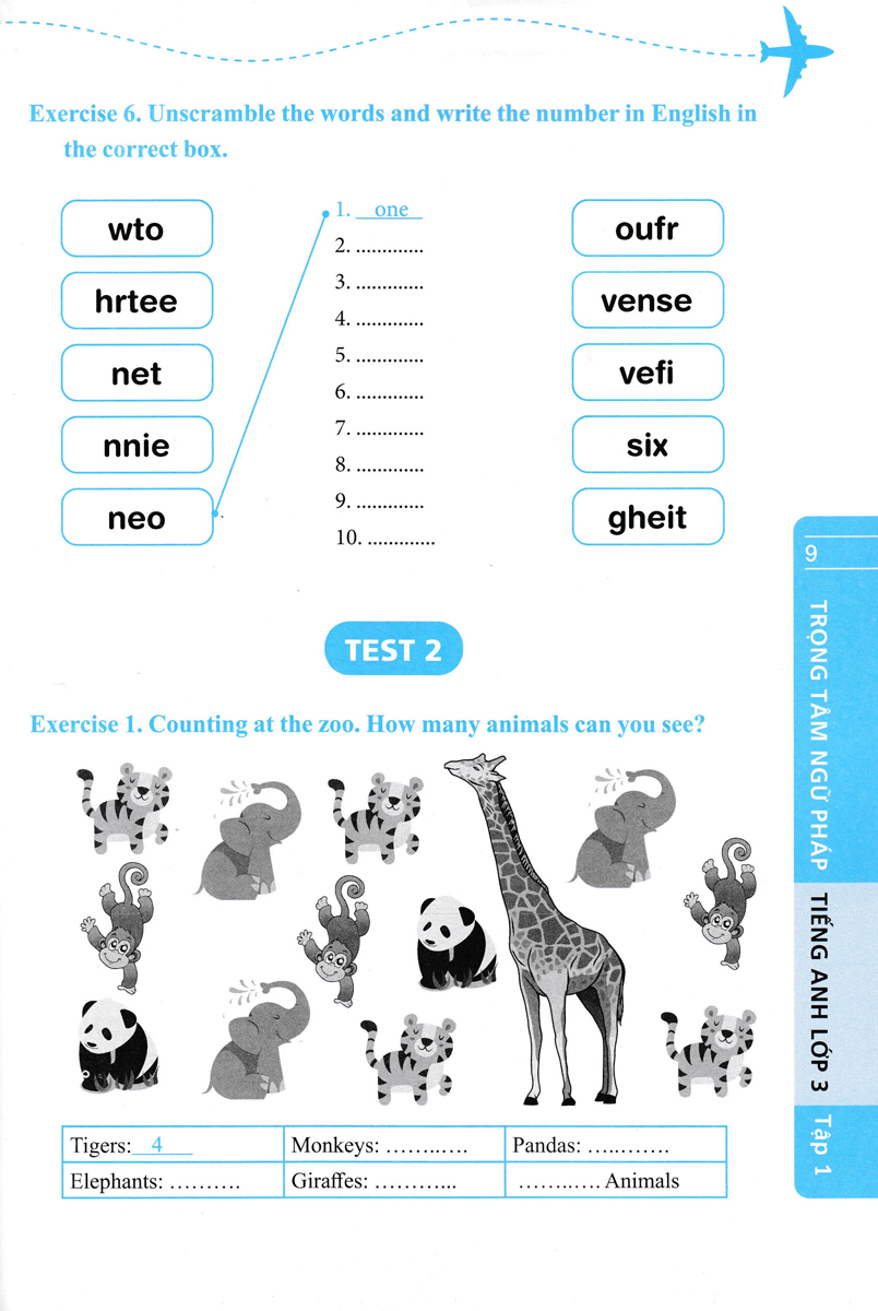 	Trọng Tâm Ngữ Pháp Tiếng Anh Lớp 3 - Tập 1 (Có Đáp Án) _MT