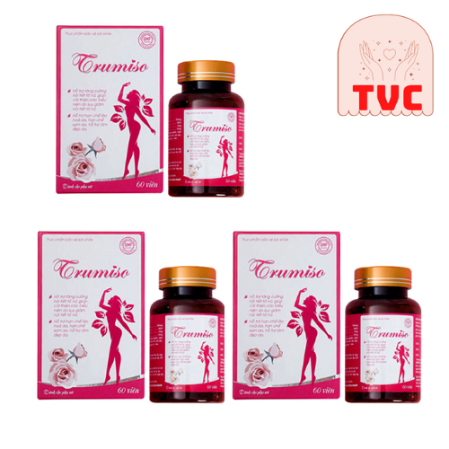 Combo 3 Hộp Viên Uống Trumiso - Cân Bằng Nội Tiết Tố Nữ, Giúp Tăng Size Vòng 1