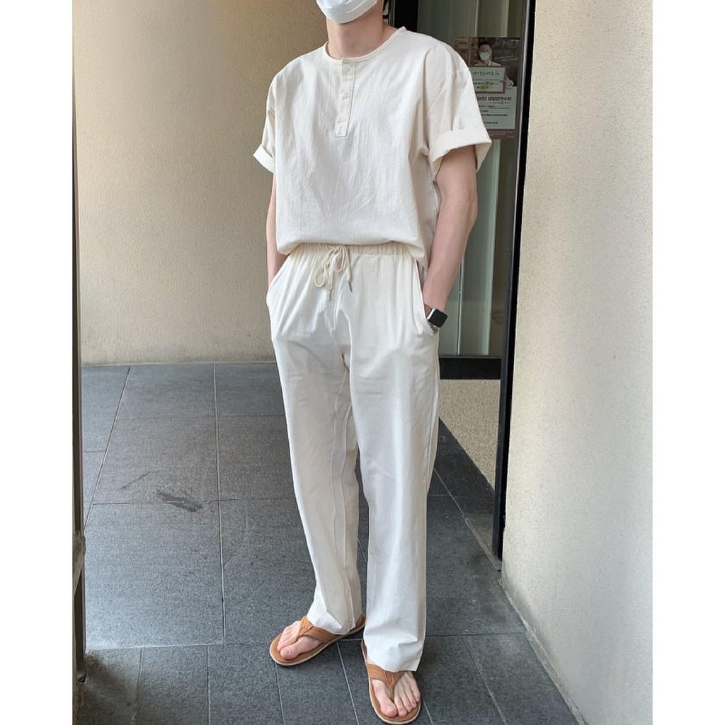 ÁO SƠ MI LINEN SET tay ngắn