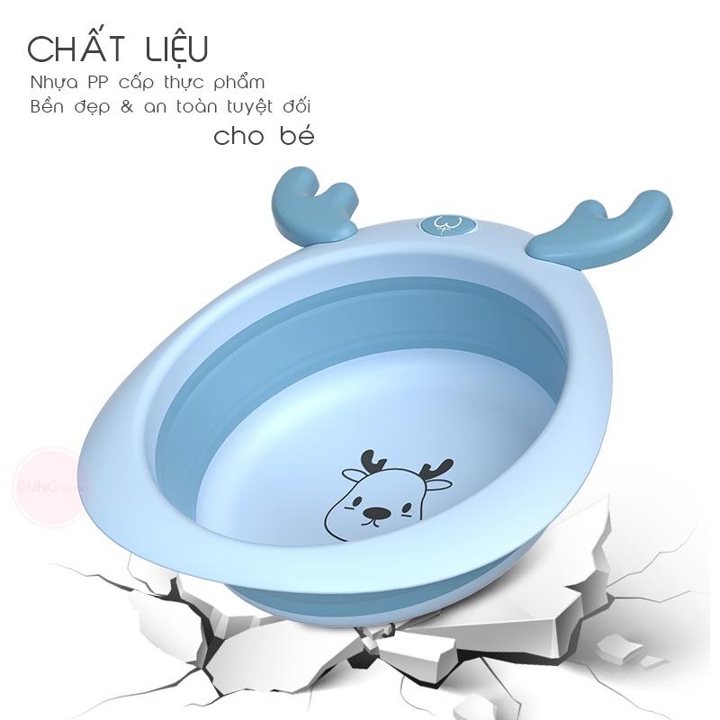 Chậu rửa mặt cho bé - Thau rửa mặt gấp gọn