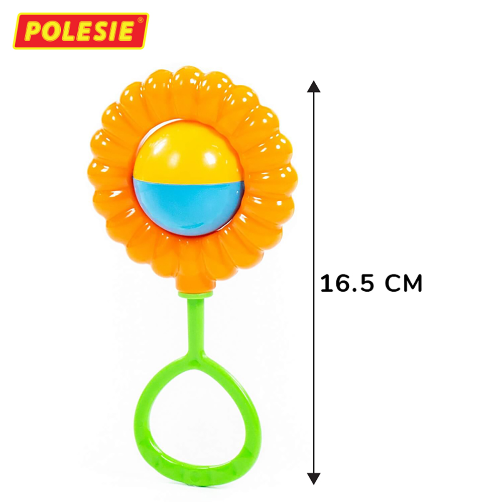 Bộ 3 Xúc Xắc Lục Lạc Hình Hoa Bằng Nhựa Nguyên Sinh, Đồ Chơi Sơ Sinh Nhập Khẩu Châu Âu An Toàn Cho Bé - Polesie Toys 45584-45577-45591