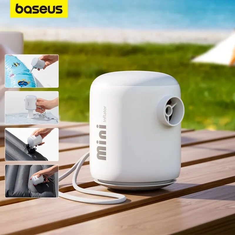 Máy Bơm Hơi Mini Kiêm Hút Chân Không Baseus PocketGo Portable (230L/min, 3500Pa) - Hàng chính hãng