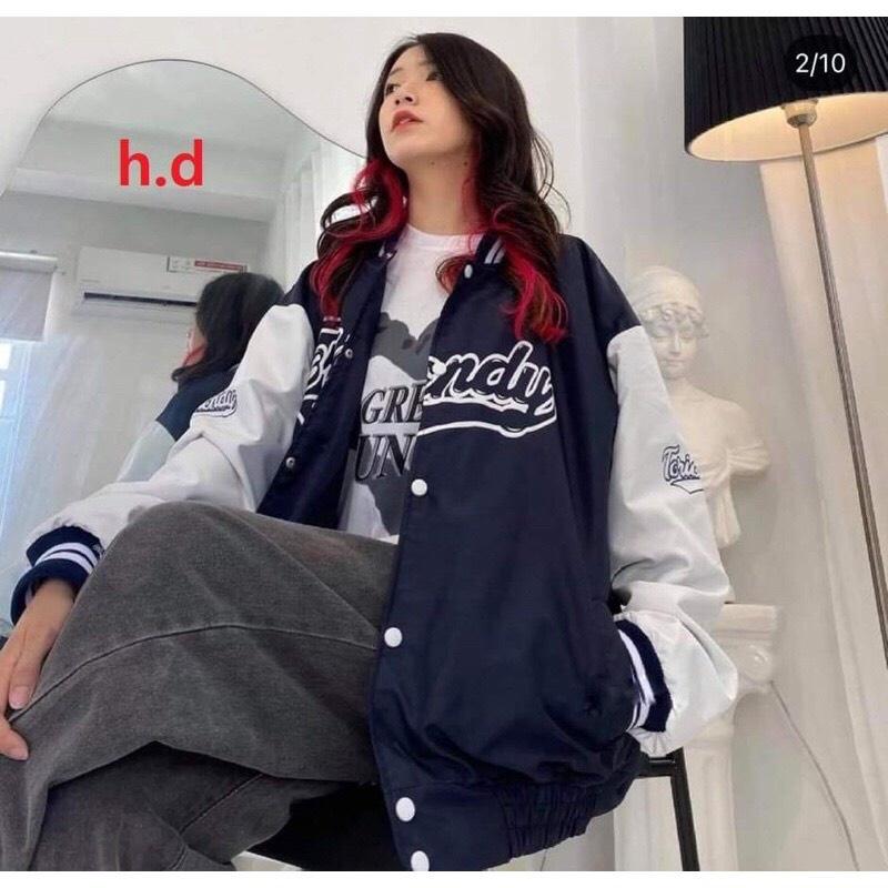 Hình ảnh Áo khoác nam nữ bomber dù 2 lớp unisex , áo dù Ullzang from rộng freesize 40kg - 70kg