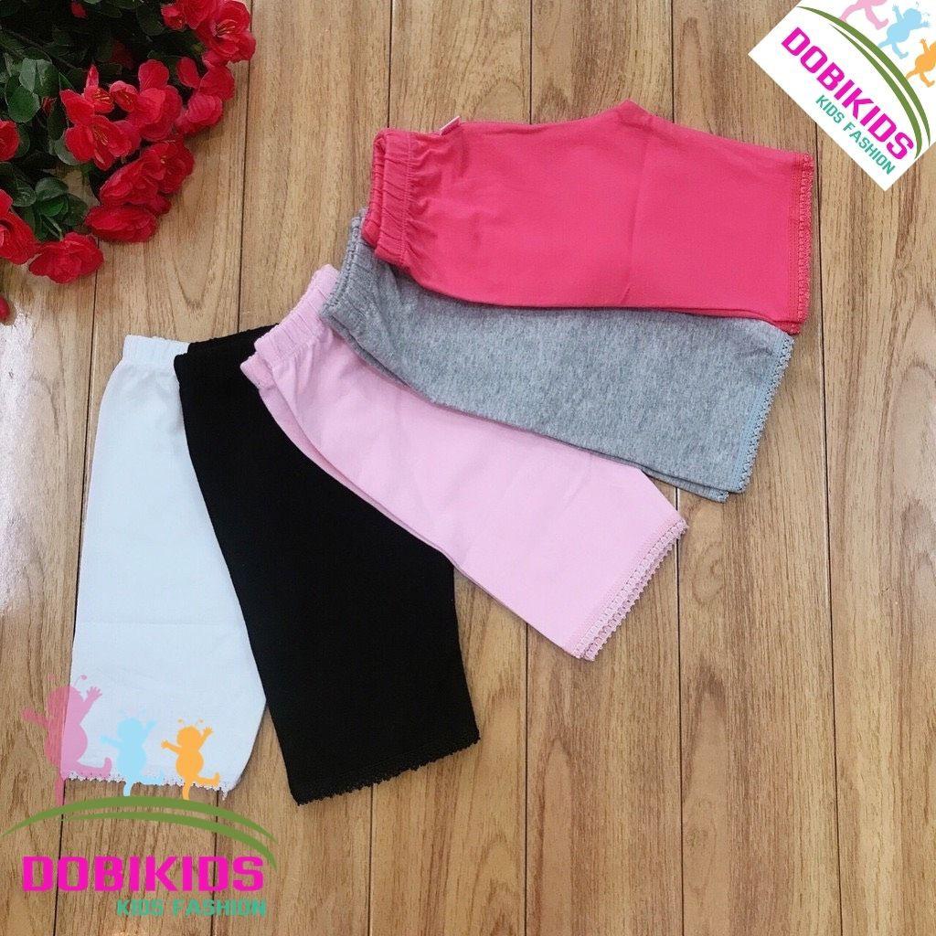 Quần Legging Lửng Bé Gái Thun Cotton Xuất Co Giãn Dày Dặn Siêu Mềm