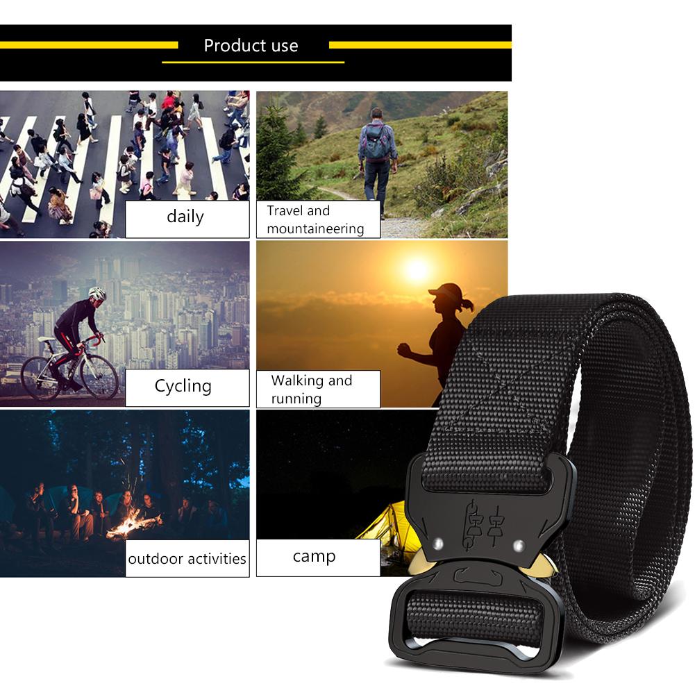 Có Thể Điều Chỉnh Nylon Cosplay Dây Lưng Ngoài Trời Săn Bắn Đi Bộ Dụng Cụ Nam Quân Sự Chiến Đấu Đai Lưng Co Giãn Chất Lượng Cao, Chịu Mài Mòn