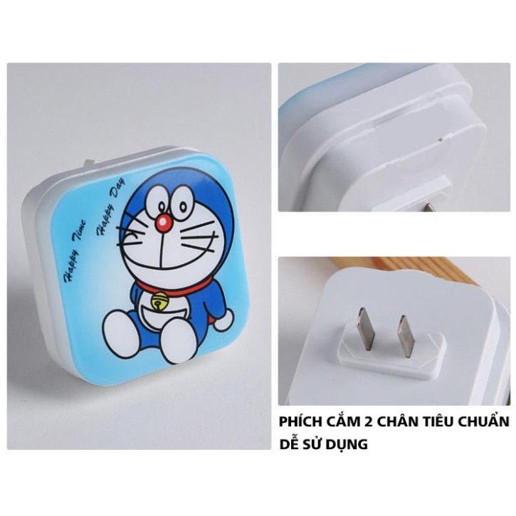 Đèn Ngủ Có Điều Khiển Từ Xa Hình Hello Kitty/Doraemon -  Cổng Sạc Di Động - Thiết Kế Đáng Yêu và Đa Năng