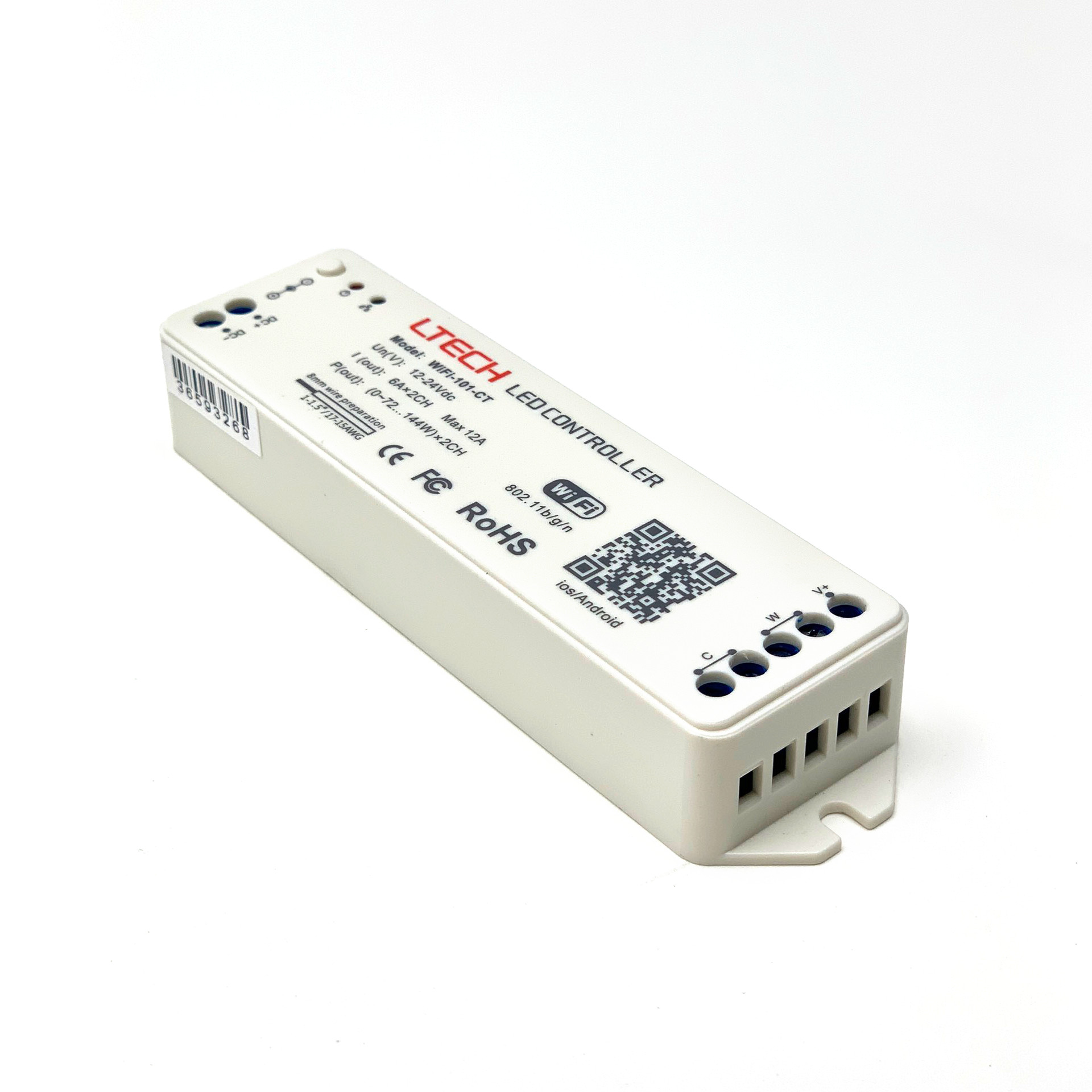 Bộ Điều Khiển Đèn Led Ltech Wifi-101-CT Điều Chỉnh Màu Sắc Ánh Sáng, LED Dimmer Controller - Hàng Nhập Khẩu