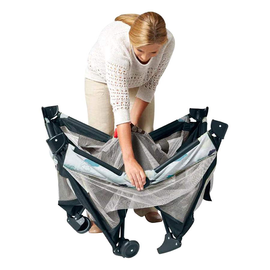 Giường Cũi Graco Base Folding Feet Stratus - Xanh