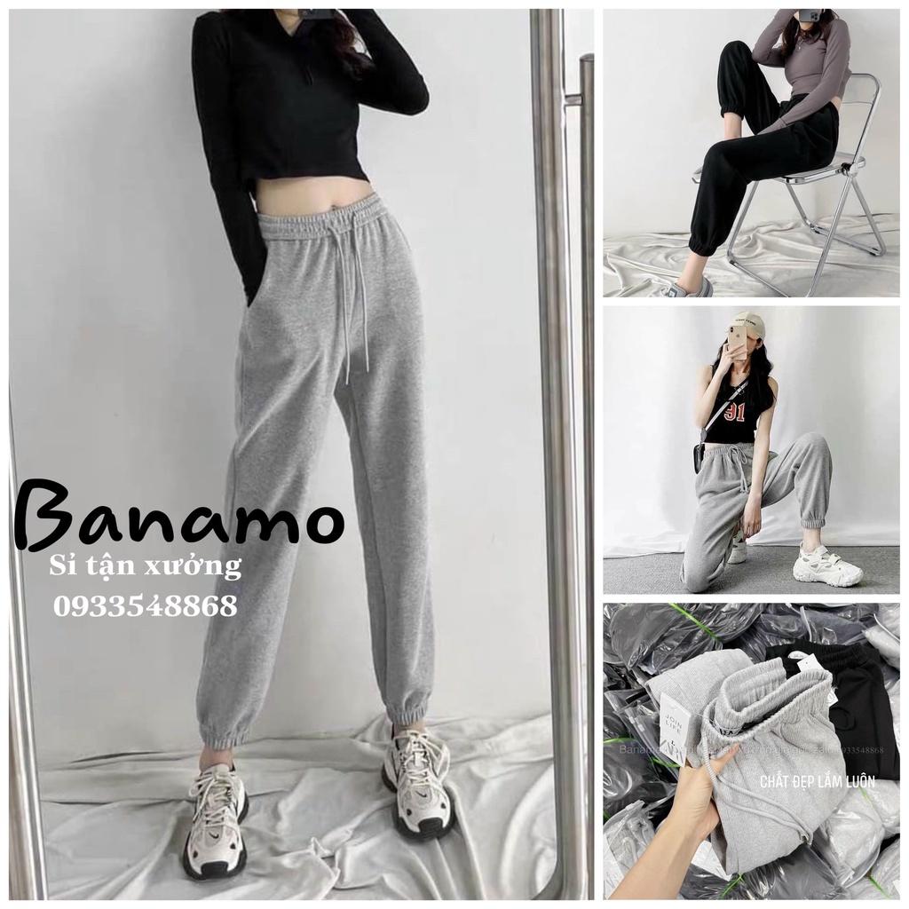 Quần Jogger len tăm nữ chất đẹp thời trang Banamo Fashion 243