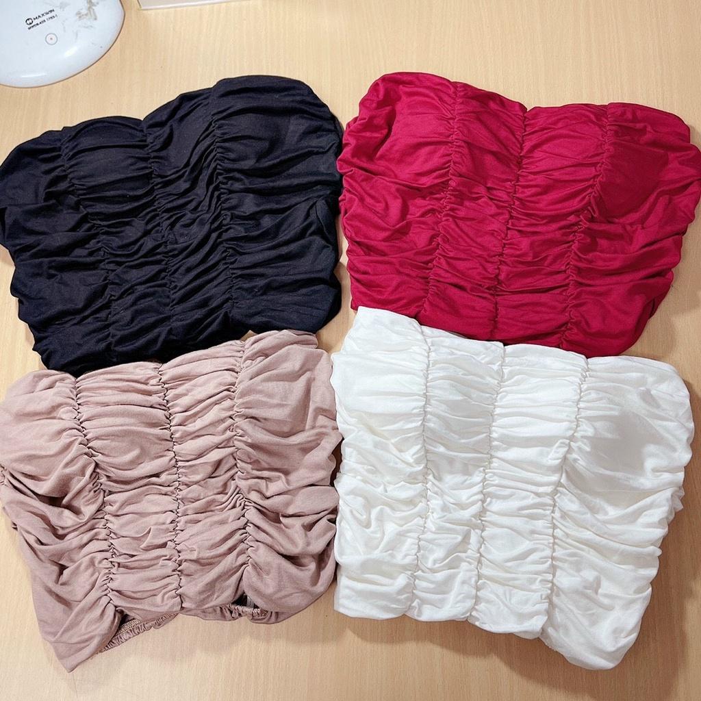 Áo Ống Thun Lụa Giún May Kèm Mod Ngực Nhiều Màu Xinh Xắn -Kiểu Dáng Thời Trang Siêu Tôn Dáng-M035