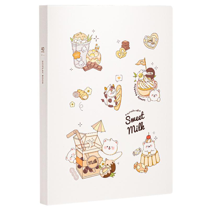 [Deli] - File Lá Học Sinh A4 - 30/40 Tờ - Hình Gấu Và Bánh Ngọt/Soda - Màu Hồng, Xanh Dương