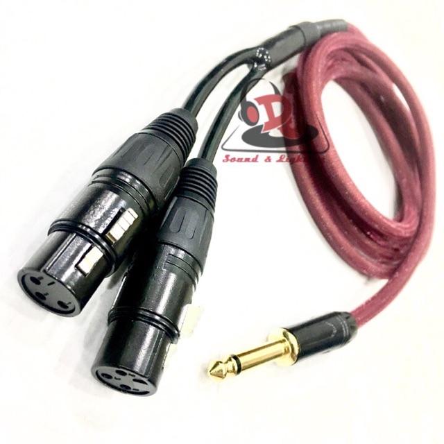 dây Jack 6 ly  ra 2 đầu Jack XLR cái rắc chia XLR Jack 6ly ra 2