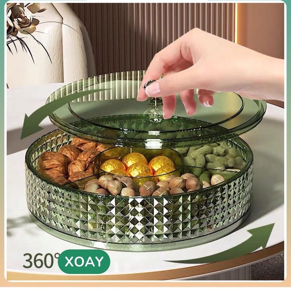 Khay Đựng Bánh Kẹo Tết , Hộp Mứt Tết Kim Cương Sang Trọng