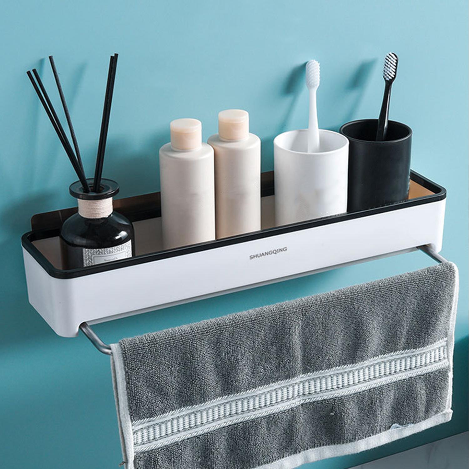 Kệ phòng tắm với thanh treo khăn