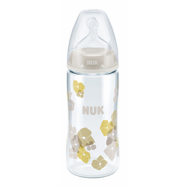 Bình Sữa PA Núm Ti 300ml Silicone S1 Nuk NU21473 (Size M) - Màu Ngẫu Nhiên