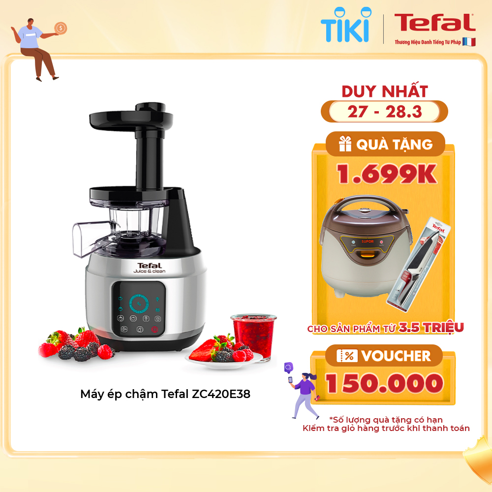 Máy ép chậm Tefal ZC420E38 - Hàng chính hãng