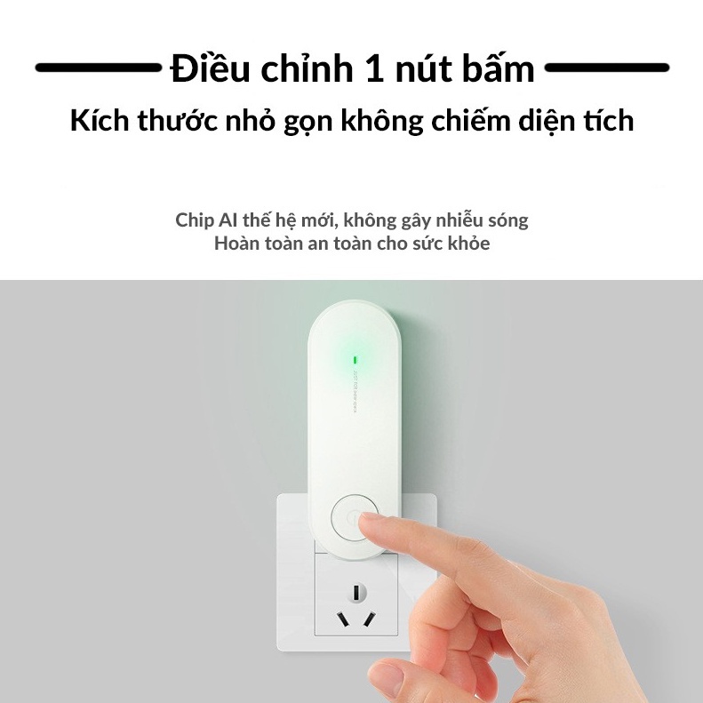 Thiết Bị Diệt Muỗi, Côn Trùng Phát Sóng Siêu Âm Thông Minh, Có Đèn LED Cảm Biến Tiết Kiệm Năng Lượng An Toàn Cho Gia Đình - Chính hãng MINIIN (Giao màu ngẫu nhiên)