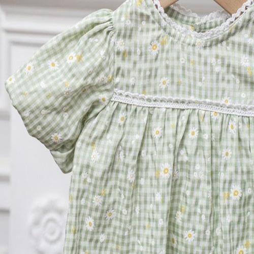Váy bé gái dáng babydol phối ren O.P Kids