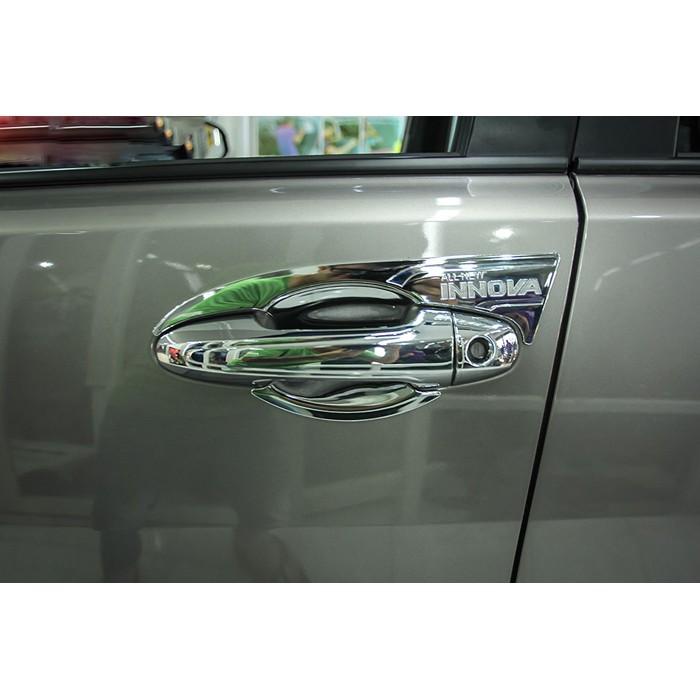 Bộ ốp tay nắm, hõm cửa xe Toyota innova 2016-2019 mạ Crom