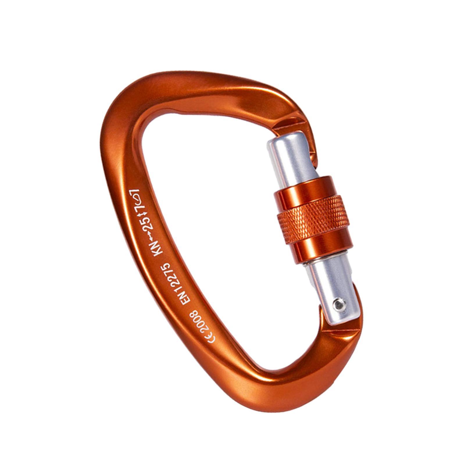 D Shaped Carabiner Buckle Small Carabiner Clip for Rappelling Caving Camping