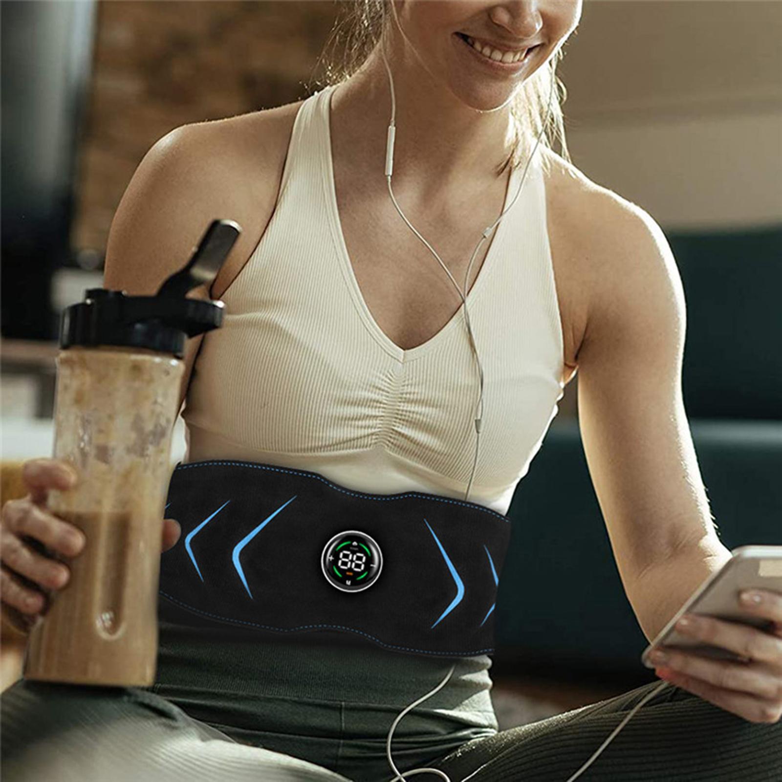 Ab Belt Abdominal Muscle Toner, Abs Stimulator Abs Belt Muscle Toning Belt for Men Women Training Device