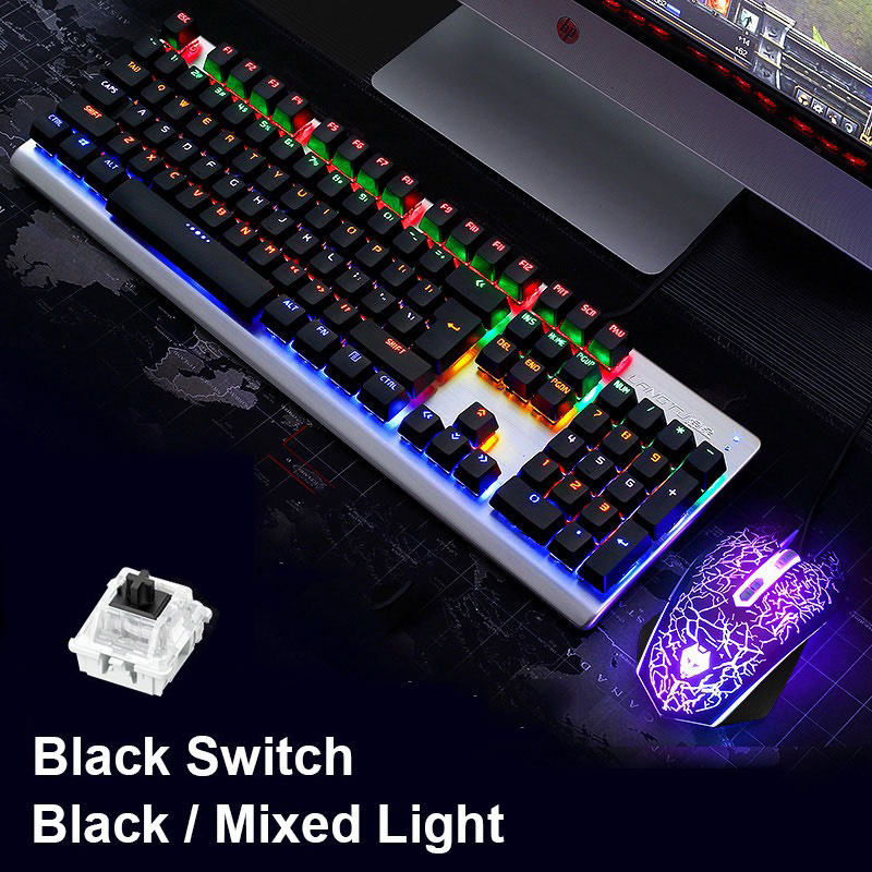 LANGTU M100 | Combo bàn phím cơ + chuột chơi game, Led RGB có 2 loại switch lựa chọn - Hàng chính hãng