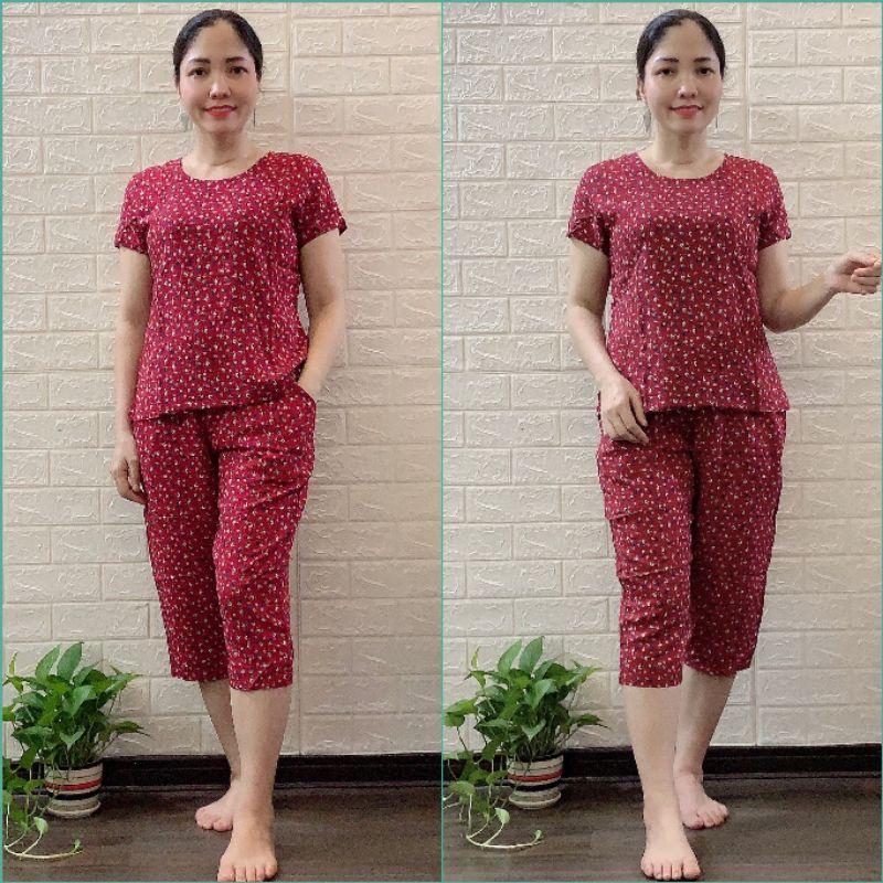 Bộ Lanh Nhung Cộc Tay Quần Ngố Trung Niên Gia Huy