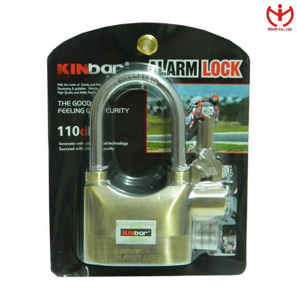 Khóa báo động chống trộm Kinbar càng dài K101CH màu vàng đồng - MSOFT