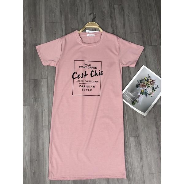 Váy suông - Đầm suông Chất cotton CEST CHIC from rộng dáng dài Có Size Tới 75Kg