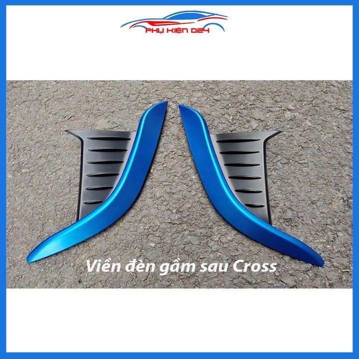 Ốp viền đèn gầm trước sau xe Cross 2020-2022 màu xanh chống trầy trang trí làm đẹp xe