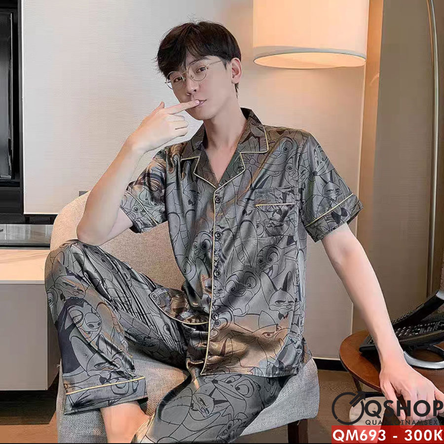 Bộ đồ pijama nam quần dài, tay ngắn QSHOP QM693