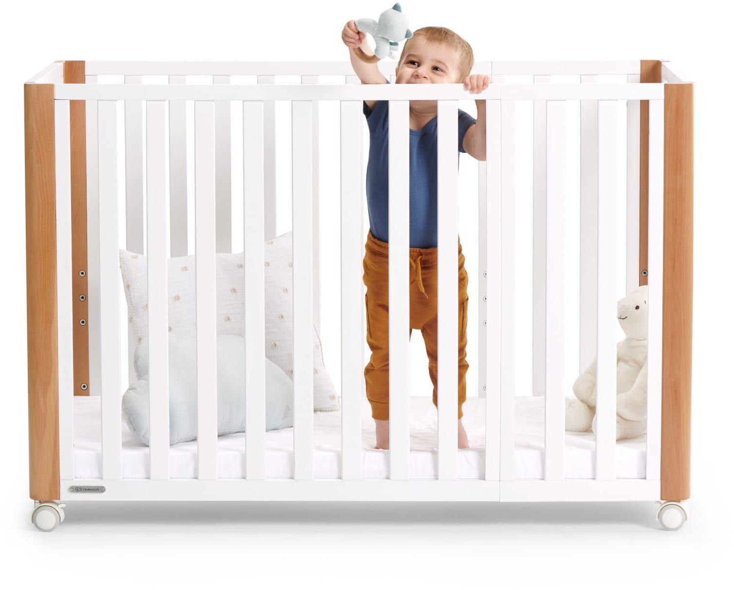 GIƯỜNG CŨI/NÔI GỖ ĐA NĂNG 4IN1 KINDERKRAFT KOYA - MÀU TRẮNG