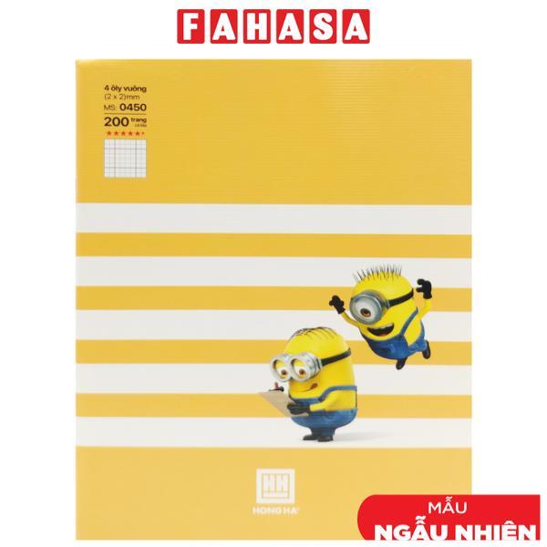 Tập Class Minions Line - 4 Ô Ly - 200 Trang 80gsm - Hồng Hà 0450 (Mẫu Bìa Giao Ngẫu Nhiên)
