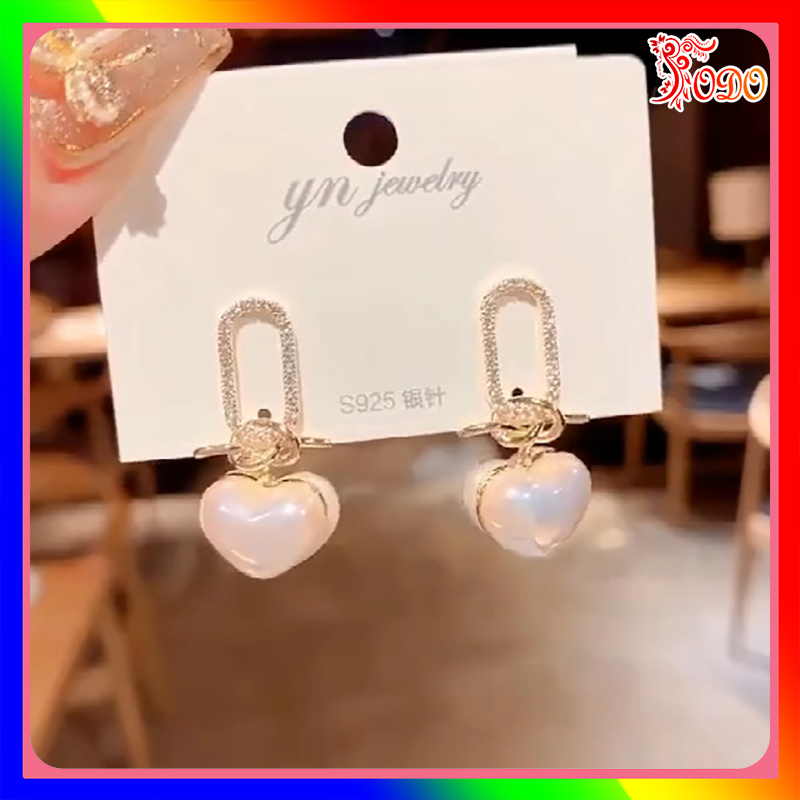 Bông tai kiểu cá tính đơn giản lấp lánh đi chơi xinh xắn S925 trẻ trung OY688 đi học -