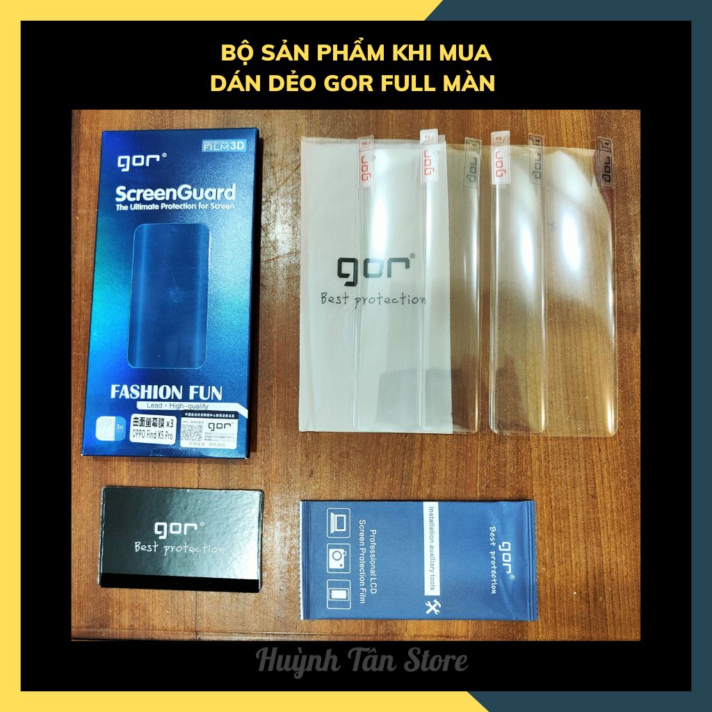 Dán dẻo GOR full màn hình 3D dành cho oppo find x5 pro trong suốt, bảo vệ màn hình - hàng nhập khẩu