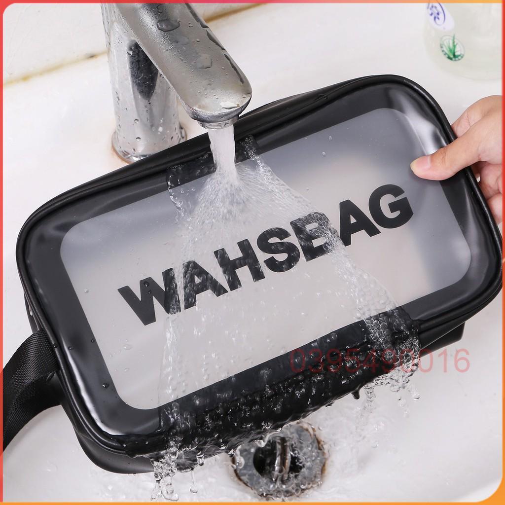 Bộ 3 Túi đựng mỹ phẩm du lịch MÀU ĐEN chứa đồ trang điểm sang trọng Washbag trong suốt chống thấm nước tiện dụng