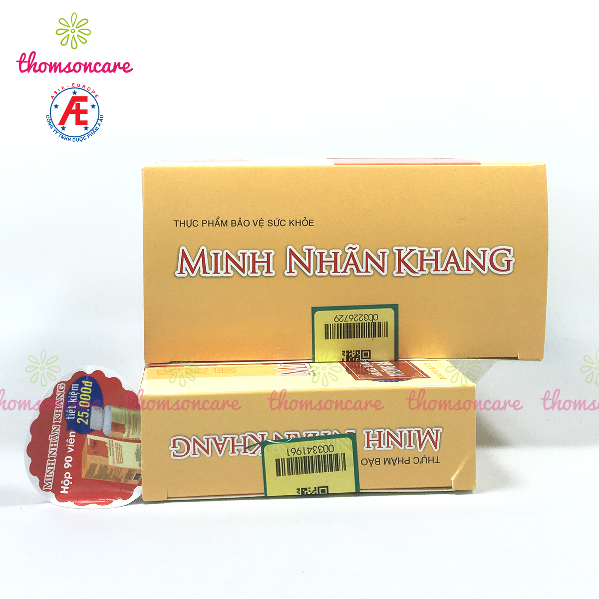 Minh nhãn khang - Dạng lọ Tiết kiệm hơn - Viên uống giảm mỏi, mờ mắt, cận, loạn thị - Chính hãng Á Âu
