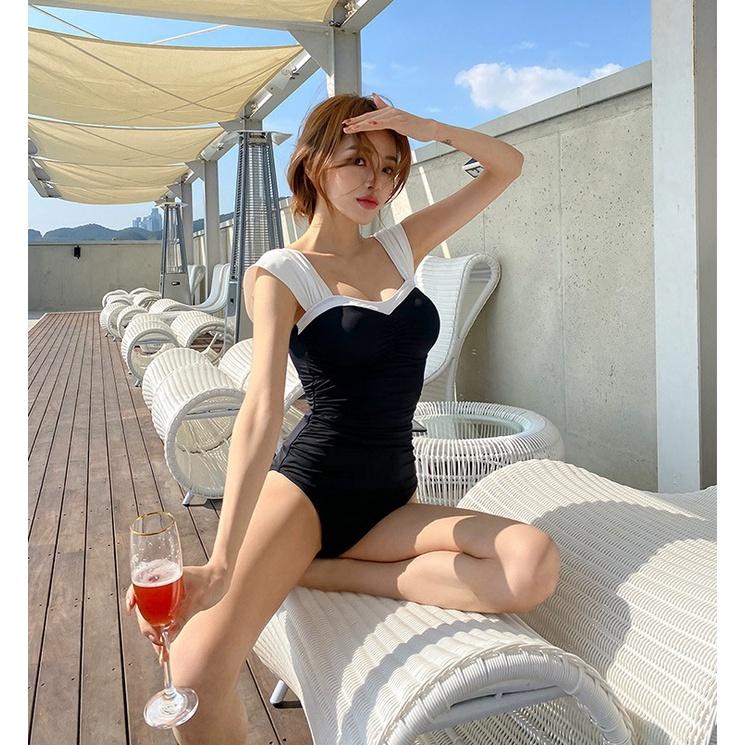 Bộ đồ bơi nữ liền mảnh rút nhún tôn dáng chất thun lạnh siêu đẹp