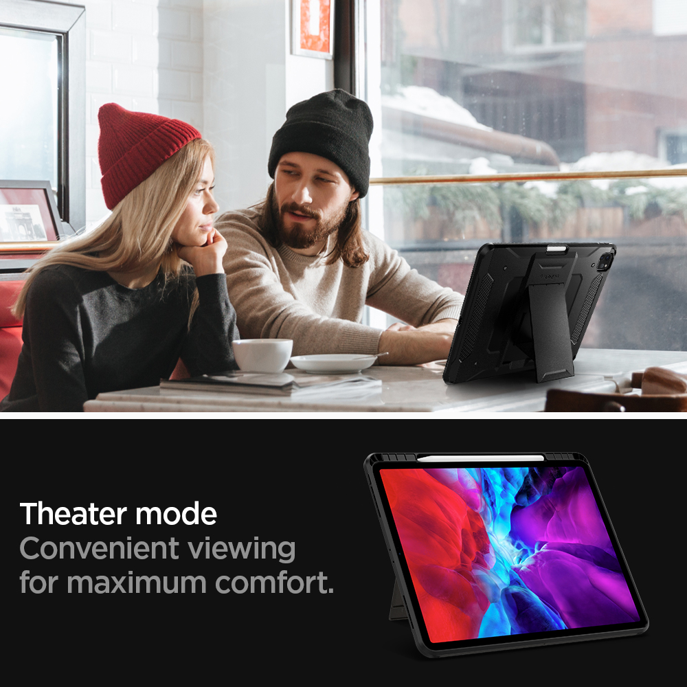 Ốp Lưng Dành Cho iPad Pro 12.9 SPIGEN Case Tough Armor Pro Độ bền cao, đạt các tiêu chuẩn về chống shock và các tiêu chuẩn về Drop Test - Hàng Chính Hãng