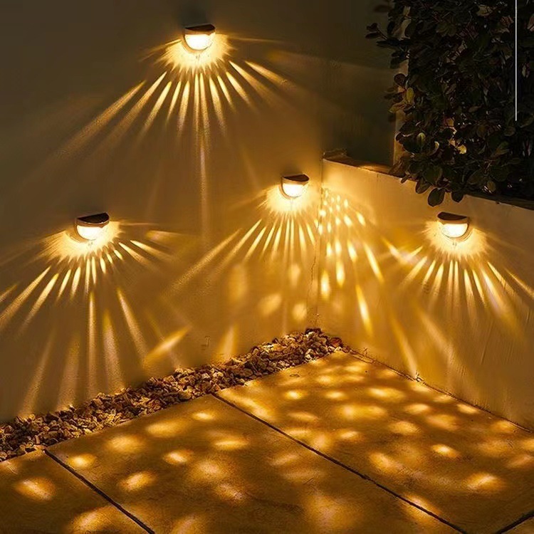 Đèn Trang Trí Năng Lượng Mặt Trời Gắn Tường, 6 Hạt Đèn LED, Ánh Sáng Mạnh - DA3030