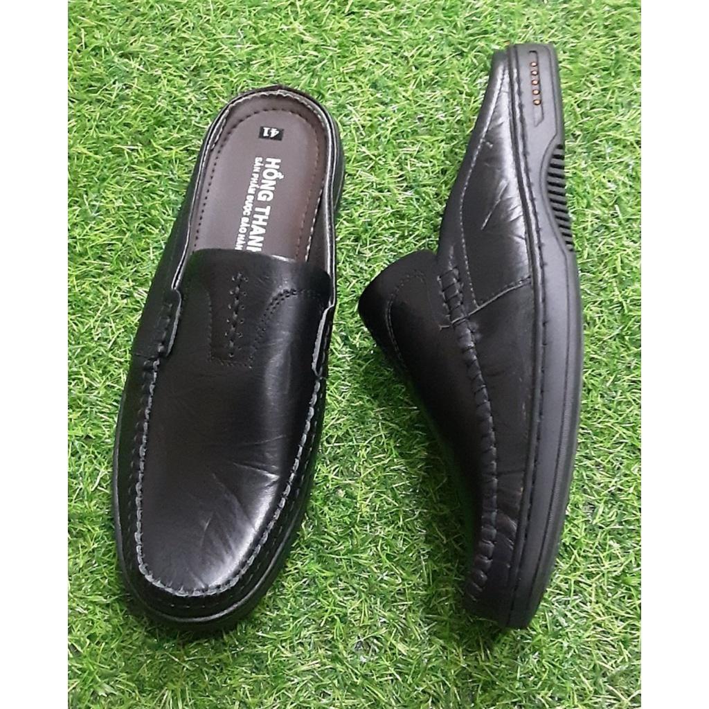 Giày mọi da nam, đế cao su dẻo, quay da mềm, mang êm chân, thoáng mát,size từ 38-44