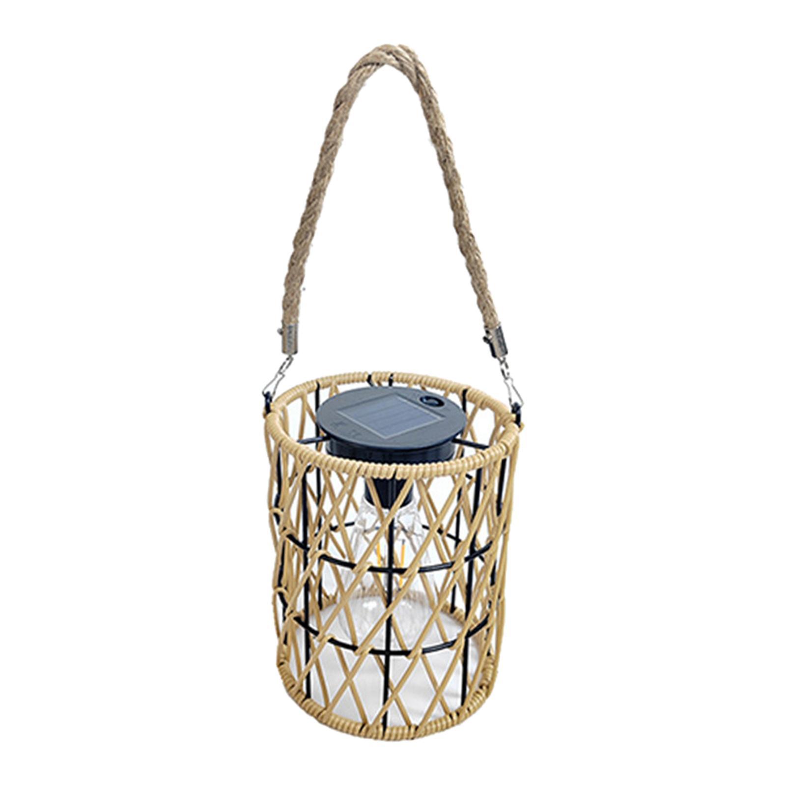 Solar Outdoor Lamp Boho Lamp Hanging Lamp with Bulb for Pathway Outside Porch