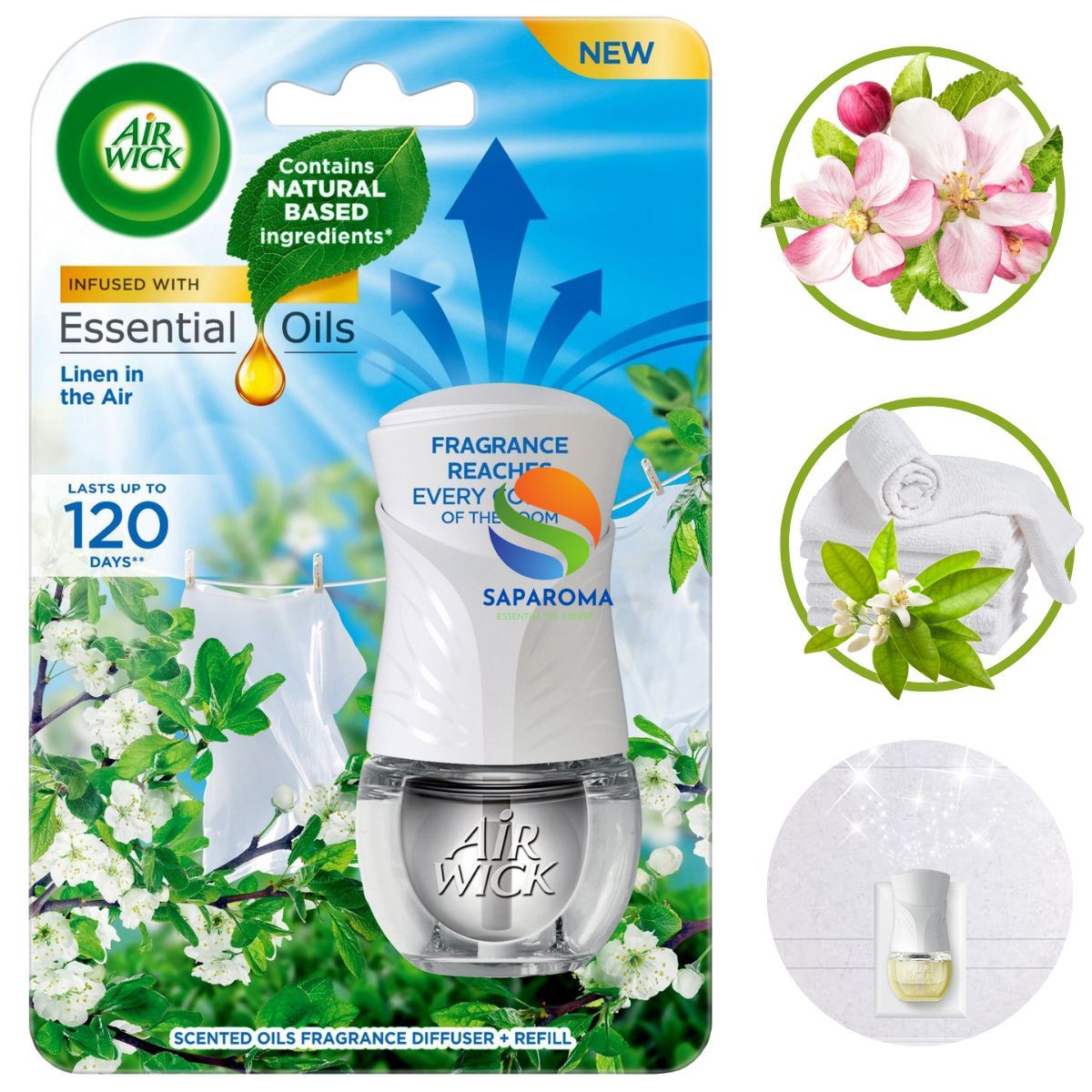 Combo 2 Bộ tinh dầu thơm phòng Air Wick 19ml, nhập khẩu Châu Âu